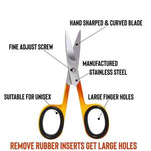 Manicure <b>Scissors</b> Stainless Steel Sharp Blade Plastic Handle Round Hole <b>For</b> <b>Nail</b> Care Adults Simple Style Durable - Product Image 5