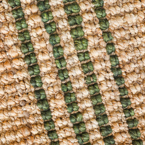 Tapis en jute TerraSage Stria naturel tissé, tapis de sol rustique à rayures vertes texturées, tapis en jute fait main respectueux de l'environnement, décoration intérieure - Product Image 4