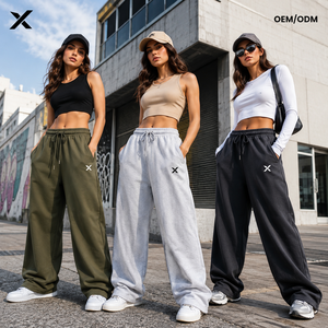 X Custom <b>Women</b> Streetwear Urban <b>Baggy</b> Fit <b>Joggers</b> Manufacturer OEM ODM Oversized Sweatpants Wholesale Soft <b>Women</b> <b>Joggers</b> Sialkot - Product Image 1