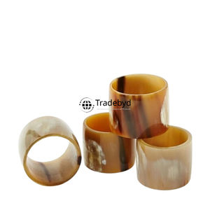 แหวนรัดผ้าเช็ดปากทำมือจากเขาสัตว์ พรีเมียม เป็นมิตรกับสิ่งแวดล้อม สไตล์คันทรี ตกแต่งโต๊ะอาหารอย่างมีสไตล์ เหมาะสำหรับของชำร่วย Tradebyd - Product Image 2