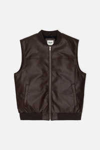 Gilet en cuir vegan style commando - Product Image 4