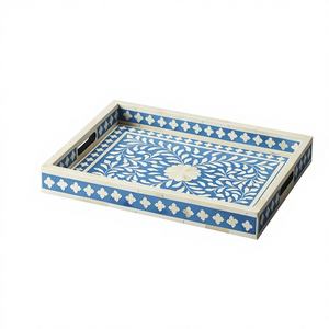 Bandeja de servicio de madera de grado premium súper vendida Bandeja natural impresa Meena ecológica Muy buena calidad a bajo precio - Product Image 3