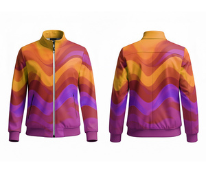 Veste à fermeture éclair intégrale personnalisée par sublimation pour le sport et les loisirs, chaude, respirante et à séchage rapide |   Tailles Hommes Femmes Jeunes - Product Image 6