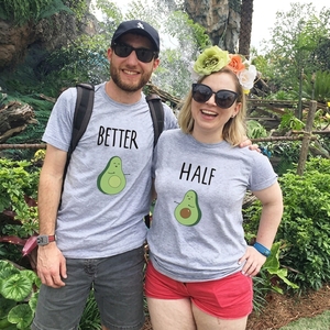 Camisetas de Pareja Personalizadas de Alta Calidad con Estampado de Aguacate y Letras, Ropa Casual de Verano para Enamorados - Product Image 3