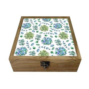 Caja de joyería de madera de lujo hecha a mano, organizador decorativo de joyas, estuche de almacenamiento para mujeres y niñas - Product Image 1