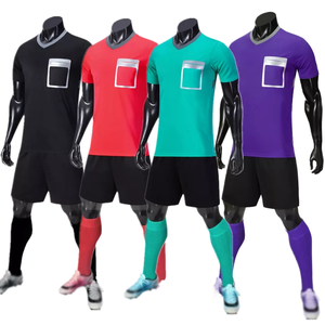 Conjunto de Camiseta de Fútbol con Cuello en V para Hombre, con Bolsillo, Estampado Sublimado, Absorbente de Humedad, Manga Corta, Ropa Deportiva de Poliéster - Product Image 3