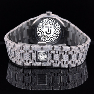 Reloj de Moissanita y Diamantes de Oro y Oro Rosa de Excelente Calidad, Ideal para Regalos en Tiendas de Moda y Reventa, Disponible para la Venta - Product Image 4