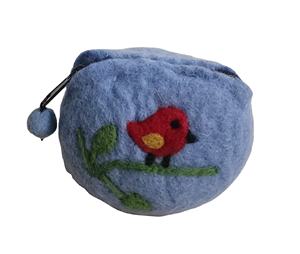 Petits porte-monnaie à glissière faits à la main pour filles Matériau en feutre de cuir de laine de haute qualité Style à la mode avec motif de caractère - Product Image 2