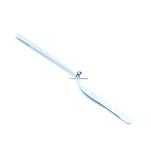 Pinzas de Cocina Profesionales de 20 cm con Punta Curva, Acero Inoxidable con Recubrimiento Blanco, Herramienta de Chef para Barbacoa, Repostería y Decoración Gourmet - Product Image 1