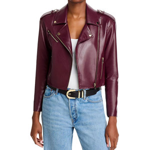 Chaqueta de Cuero Premium para Mujer, Elegante, Corte Entallado, Abrigo de Moda, Prenda Exterior de Cuero Genuino Suave para la Colección Otoño Invierno - Product Image 2