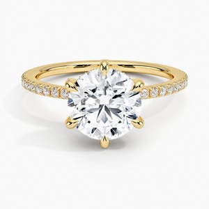 Bague de fiançailles de luxe en or avec pierre de style diamant étincelant, bague de demande en mariage pour femme, bijoux romantiques - Product Image 4