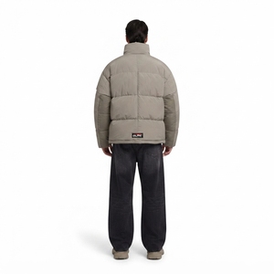 Men's Custom Logo <b>Winter</b> Puffer Jacket <b>Waterproof</b> Nylon Stand Collar Quilted Heavyweight Outerwear OEM Bubble <b>Coat</b> Parkas - Product Image 2