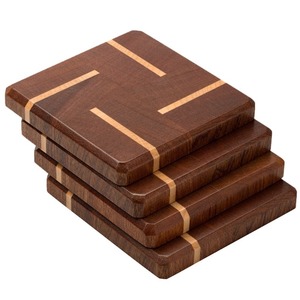 Sous-verres en bois en gros pour thé, café, vin – Accessoires de décoration pour cuisine et table, tapis et supports - Product Image 1