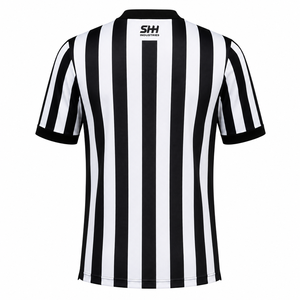 Camiseta de Árbitro Personalizada para Hombre, Rayas Blancas y Negras, Cuello en V, Manga Corta, Uniforme de Baloncesto para Oficiales, Transpirable, de Alto Rendimiento - Product Image 2