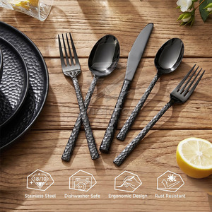 High Quality Eco Friendly <b>Cutlery</b> <b>Set</b> Unique Design <b>Black</b> Color <b>Cutlery</b> <b>Set</b> Reusable <b>Cutlery</b> <b>Set</b> - Product Image 3
