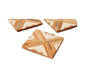 Hand Crafted Design Resin Inlay Coaster Set MDF Coaster Resin Coaster MDF Resin Inlay Coaster Place Mats at very best Price - Product Image 1