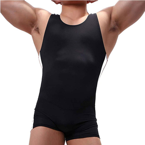 High Quality Polyester/Cotton Breathable 180g Sporty Professional <b>Men</b> Wrestling <b>Singlets</b> Cheap Wrestling Uniform - Product Image 3