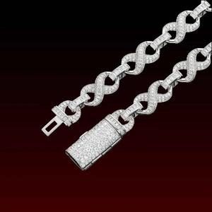 Cadena Cubana de Plata de Ley de Alta Calidad con Moissanita para Regalo de Boda y Uso Unisex en la Vida Nocturna, Suministro Mundial - Product Image 2