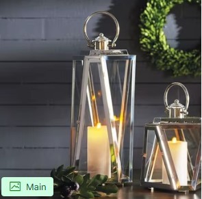 Elegant <b>Gold</b> Metal <b>Lantern</b> with Glass Panels Durable Decorative Candle Holder Vintage Style Lighting for Home Table Wedding and - Product Image 6