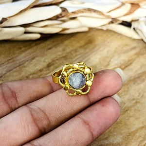 Fashionable Moonstone <b>Rings</b> Boho Brass Jewelry Women 18k Gold Plated Floral <b>Crown</b> Statement Band Fine Fashion Wholesale/OEM/ODM - Product Image 4