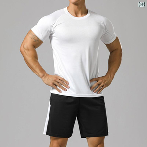 Conjunto de Camiseta y Pantalones Cortos Deportivos de Secado Rápido para Hombre con Logotipo Personalizado - Ropa Deportiva para Gimnasio, Entrenamiento, Running y Actividades Físicas - Product Image 4