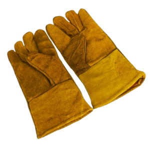 Guantes de Seguridad de Cuero Vacuno Resistentes al Calor y a los Cortes para Soldadura y Barbacoa, en Oferta - Product Image 4