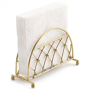 Table Decor Metal Napkin Stand For Dining Table And <b>Kitchen</b> Modern <b>Tissue</b> <b>Holder</b> For Home Office And Restaurant - Product Image 2