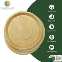 Assiettes jetables rondes et profondes de 13 pouces en feuilles de palmier naturelles biodégradables, vaisselle simple pour dîners et réceptions, 20-40 pièces, 10 plateaux