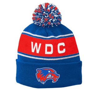 New 2027 Club Custom Made Acrylic Striped Letter Pattern Casual Unisex Slouch Knit Beanie Hats - Product Image 3