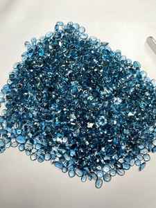 พลอยโทแพซสีน้ำเงินลอนดอนธรรมชาติแบบคละขนาด 6x8 มม. ถึง 12x16 มม. สำหรับทำเครื่องประดับ - Product Image 5