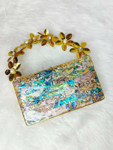 Bolso de mano de resina y fregona clásico/informal hecho a mano de LUXURY CRAFTS accesorio de boda y fiesta para mujeres y niñas - Product Image 3