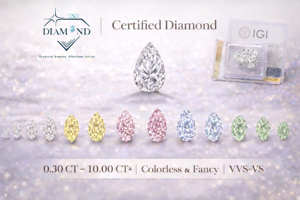 เพชรทรงลูกแพร์ 0.80 กะรัต สีดำเข้มแฟนซี VS1 เพาะเลี้ยงในห้องปฏิบัติการ CVD แบบเม็ดเดี่ยว - Product Image 3