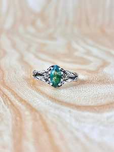 Handmade Moss Agate Ring <b>Leaves</b> Tree Branch Branches Sterling Silver Nature Inspired Engagement Women Jewelry - Product Image 4
