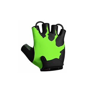 Gants de cyclisme mi-doigts vert-noir à impression par sublimation, respirants, antidérapants, pour la course, unisexe, ajustement universel - Product Image 5