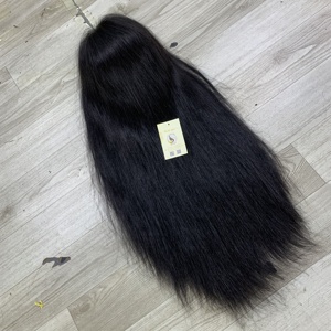 Cabello Humano Vietnamita al por Mayor con Nudos Pequeños, Cierre de Encaje sin Pegamento, Cabello Vietnamita Virgen Negro Natural, Peluca con Cierre HD Suizo 5x5 - Product Image 6