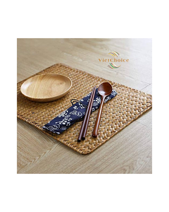 Best Price Style Rectangular Woven Bamboo Eco-Friendly Reversible <b>Placemats</b> Farmhouse Rustic Coasters Wipeable Table Pads - Product Image 6