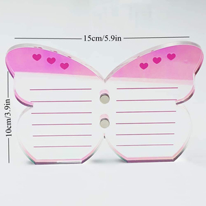 Placa Rectangular Acrílica 2 en 1 para Extensión de Pestañas con Compartimento Integrado para Pegamento, para Aplicación Rápida y Diseño de Mariposa - Product Image 2