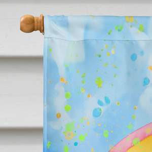 Vieux chien de berger anglais Hippie grand porche décoratif cour bannière multicolore Polyester maison taille tenture murale œuvre pour manchon - Product Image 3