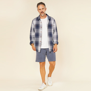 Pantalones Cortos Deportivos para Hombre, 100% Algodón, Lavado Ácido, Cintura Elástica, Estilo Vintage, Nueva Colección 2025 - Product Image 2