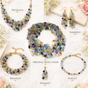 Cadena de Latón Chapada en Oro de 18K con Bisel de Piedras Preciosas Facetadas de 9mm |   Suministros Coloridos para la Fabricación de Joyería: Aretes, Pulseras, Collares y Anillos - Product Image 6