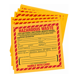 Étiquettes autocollantes en PVC Brady pour déchets dangereux DOT 6x6 pouces pour le transport en Californie - Product Image 3