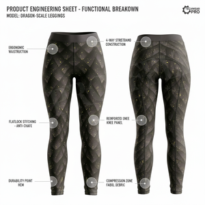 Leggings de sport ajustés et extensibles, imprimés sur mesure, respirants et à séchage rapide, pour la gym et les activités sportives. - Product Image 2
