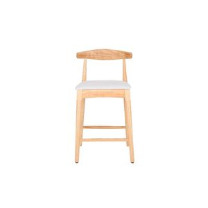 Mid Century Modern 24\" Counter <b>Stools</b> Solid Wood Upholstered <b>Seat</b> Wood Legs for Kitchen Island Dining Room Bar <b>Stool</b> Design - Product Image 2