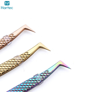 In Multi Colors Application Tool Multi Shapes & Purposes Grafted Tweezers Non-Slip Grip Lash Extension Tweezers For Volume - Product Image 4