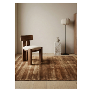 Alfombra Rectangular Beige de Viscosa Tejida a Mano, Alfombra Decorativa para el Hogar - Product Image 3