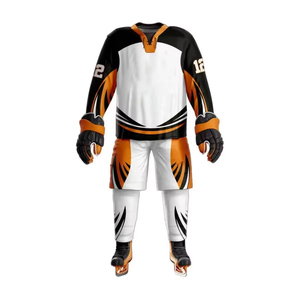 Latest Design High Quality Printed Ice Hockey Uniform 100% Polyester Anti-Bacterial Custom Team Name Men's - Product Image 5