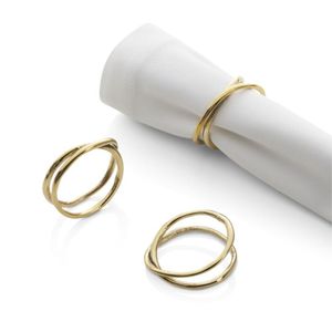 Modern Minimalist Black Metal Napkin Ring Holder Handmade Decorative Table Accessory for Wedding Party Restaurant Hotel Dining - Product Image 6