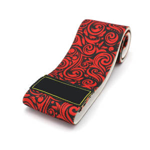 Banda de Resistencia de Tela con Patrón Rojo para Mujer, Banda Antideslizante para Glúteos, Círculo de Cadera, Banda de Ejercicio para Glúteos - Product Image 1