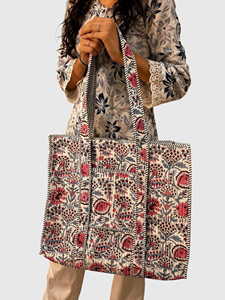 Sac fourre-tout bohème en toile à panneaux avec broderie florale, ouverture supérieure, idéal pour le shopping toutes saisons - Product Image 4