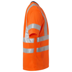 High Quality Cotton Material Custom Printing Working <b>T</b>-<b>Shirts</b> Reflective Stripe Construction Wear Safety Worker Hi Vis <b>T</b>-<b>Shirts</b> - Product Image 2